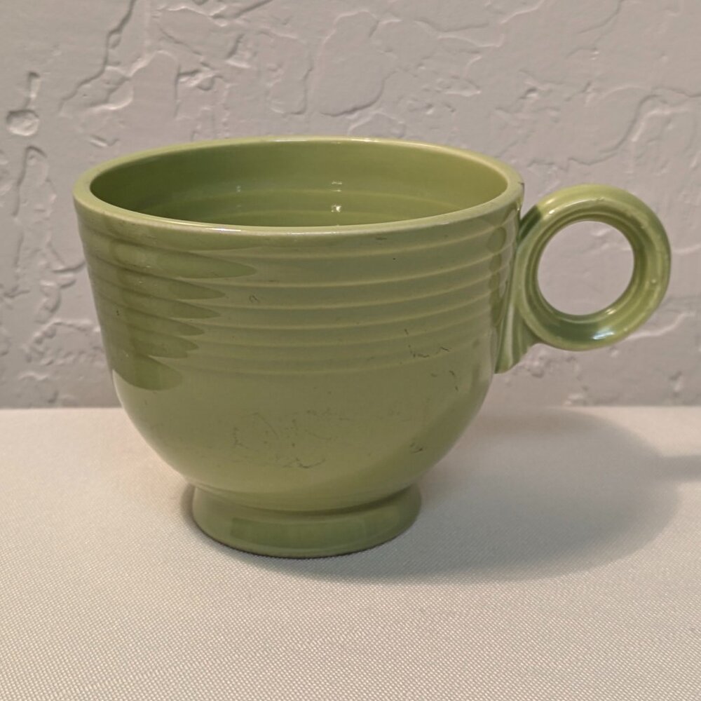 Vintage Fiesta Turquoise Teacup, Homer Laughlin 1936-1959